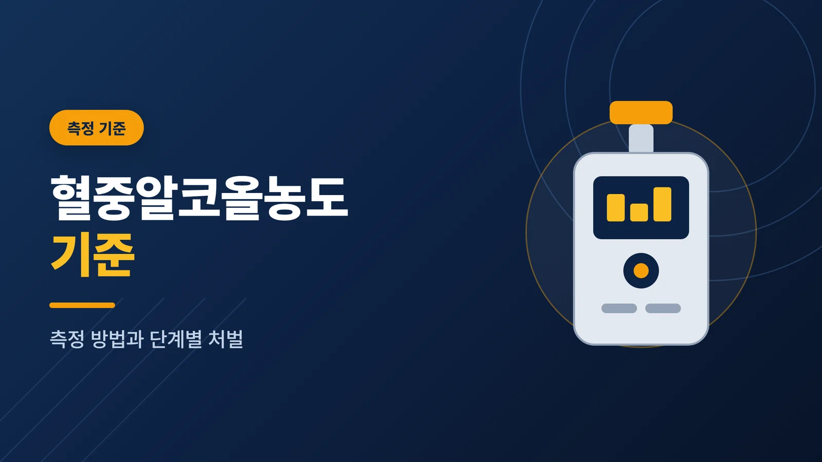 음주운전 혈중알코올농도 기준 이해하기