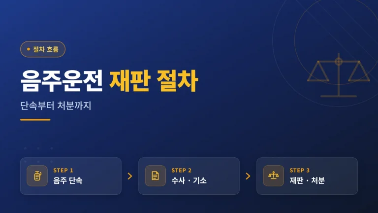 음주운전 재판 절차, 단속부터 처분까지